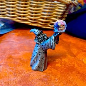 Pewter Wizard with crystal ball. Vintage collection.